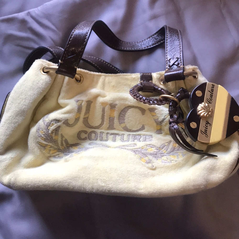 Juicy Couture velour yellow bag